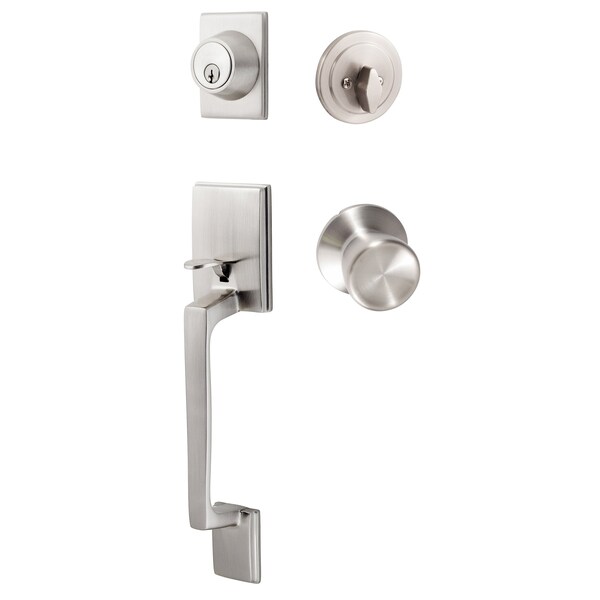 Sure-Loc Hardware Sure-Loc Hardware Coronado Handleset with Round Thumb Turn, Tulip Handleset Trim, Satin Nickel CN507-R-TL 15 - main